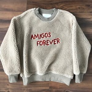 Brand new Zara sherpa sweatshirt boys size 6